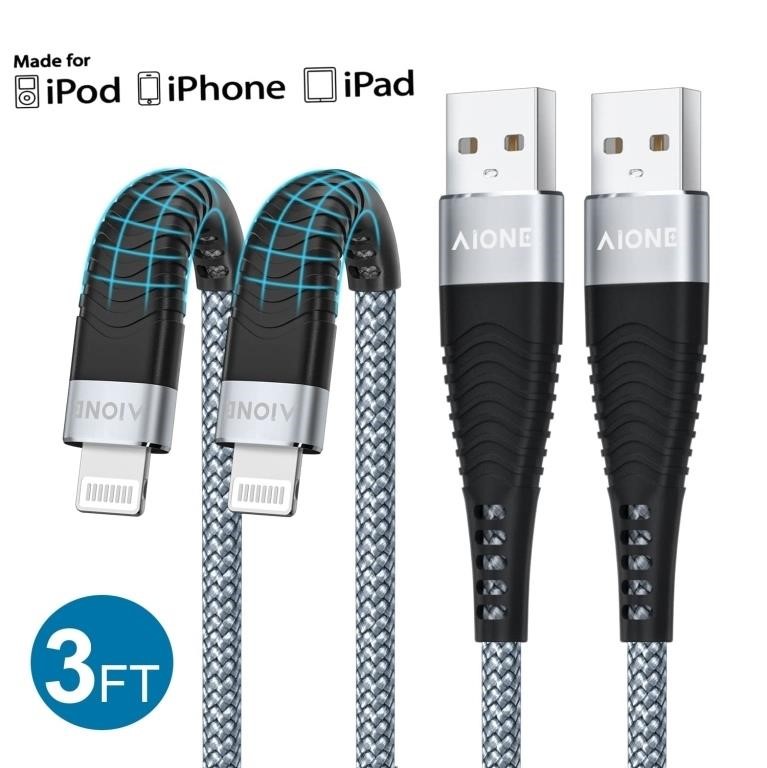SM4216  Aione Lightning Cable, iPhone Charger 3FT