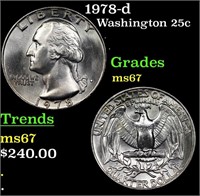 1978-d Washington Quarter 25c Grades GEM++ Unc