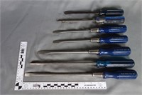 Seven (7) assorted Blue Grass screwdrivers