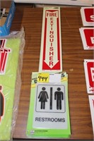 FIRE EXTINGUISHER & RESTROOM SIGNS