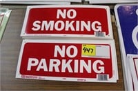13-NO PARKING & SMOKING SIGNS