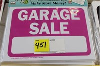 GARAGE SALE SIGNS