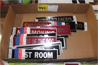 BOX OF ASST. METAL SIGNS