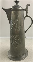 1920s SH BERZINN TALL PEWTER COFFEE POT