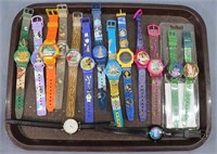 (14) Disney Character Wrist Watches
