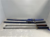 (4) SAMURAI STYLE SWORDS
