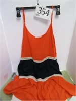 LADIES ORANGE AND BLUE SUNDRESS