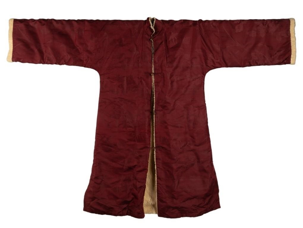 Damask Winter Asian Robe / Reversible