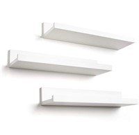 ($49) 15.7" White Floating Shelves for Wall Set