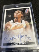 Signed 2007 Sophie Young WNBA trading card