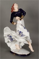 Large Royal Dux Porcelain Figure,