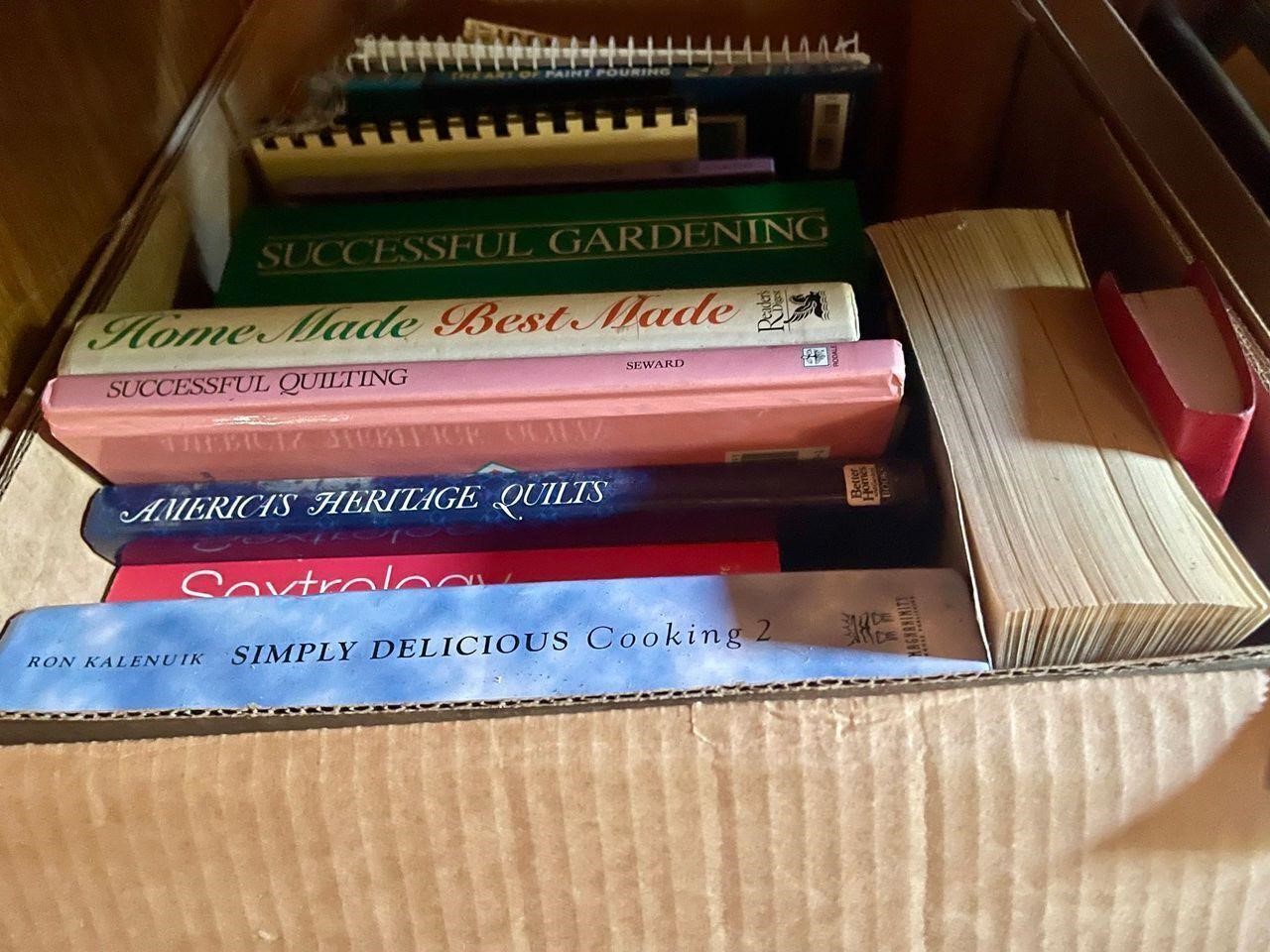 Book cooking gardening etc 2 boxes