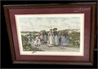 35 x 44 “ Framed “Berry Pickers”