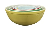 Primary Colors (4) Pc Set Pyrex Mixing Bowls