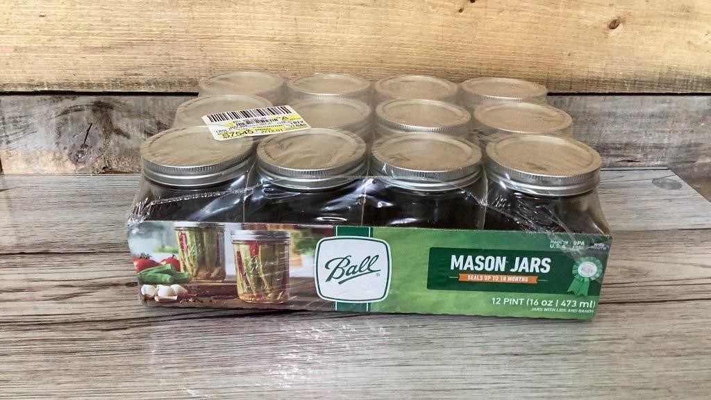 Mason jars case 12 pints