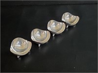 4 Mid-Century Silver Plated Danish Nut Bowls