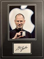 Steve Jobs Custom Matted Autograph Display