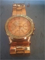 Gino Milano pink tone fancy larger watch