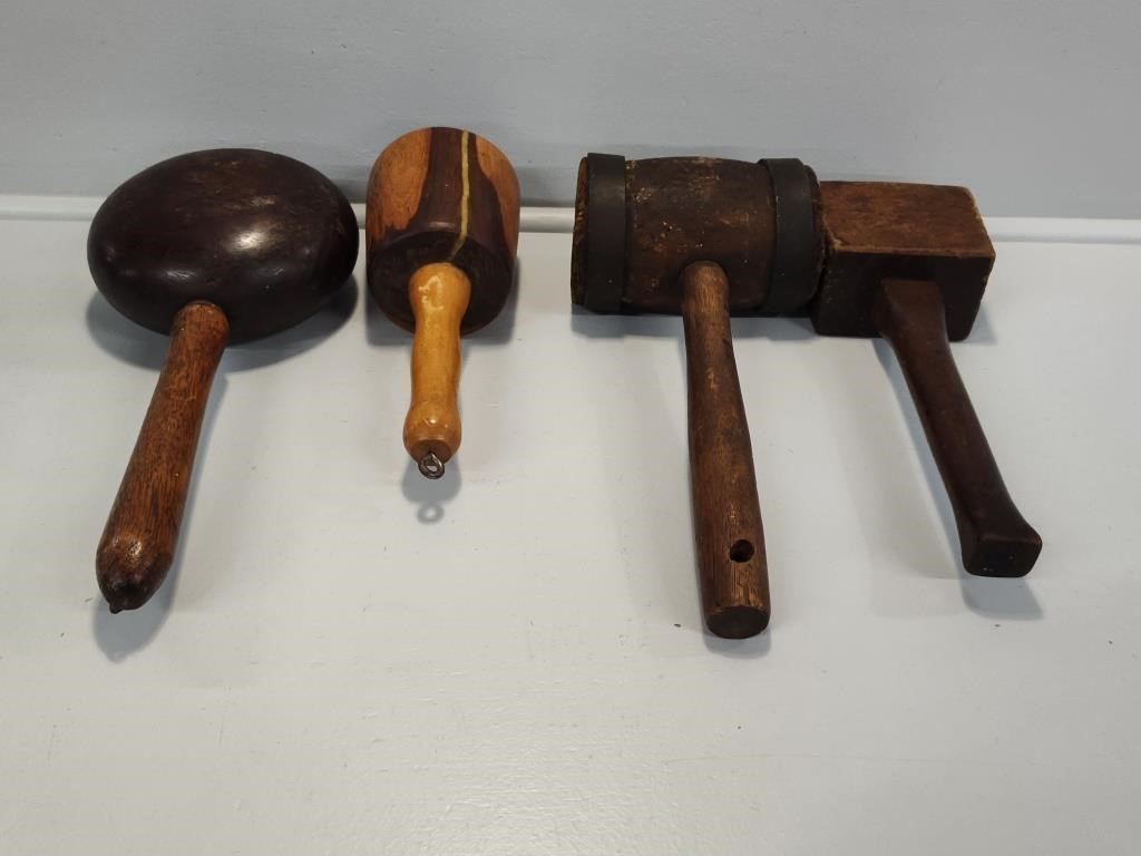 Vintage Lignum Vitae Wood Saddlers Mallet