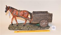 Horse & Cart Figurine - does appear to be Resin