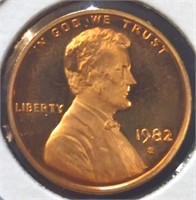 Proof 1982 s. Lincoln penny