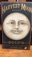 Harvest Moon Soups Tin Sign Approx 10” x 16”