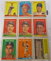 1958 Topps  Lot of 8 Baseball Cards Buhl & More