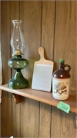 Green base, oil lamp, and other