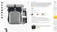 TARION Camera Backpack Bag Photography Bag Camera