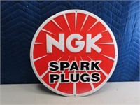 NGK Spark Plugs Round 17" Tin Sign