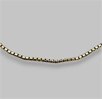 10kt YELLOW GOLD BOX LINK CHAIN NECKLACE