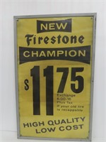 Framed Firestone Advertising Sign