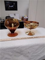 Amber glass dishes