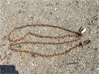 1/4" Chain w/ 2 Hooks - 10 ft