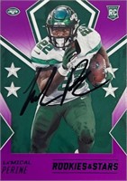 Jets La'Mical Perine Signed Card with COA