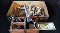 Lot of pottery tools cutting tools assorted