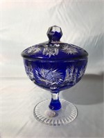 GORGEOUS ECHT BLEIKRISTALL CRYSTAL CANDY DISH.