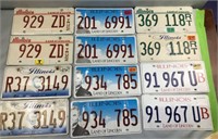 6 pairs license plates