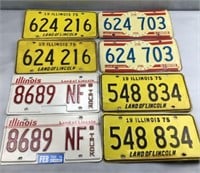 4 pairs metal license plates