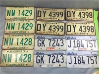 6 sets / pairs metal license plates