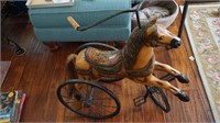 Antique Tricycle Horse made of Wood & Cast Iron