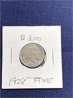 1928 buffalo nickel coin
