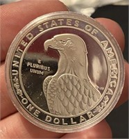 1983 US Olympics Silver Dollar