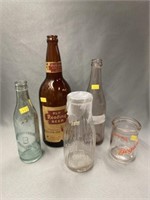 (4) Recovered Bottles with Jar