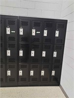 Black Metal Locker Unit 48 x 18 x 76"