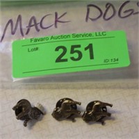 VINTAGE MACK DOG PINS (1 W/ HARD HAT)