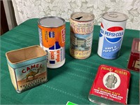 Collectible Vtg Tin Cans