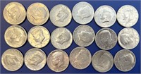 (18) 1971 Kennedy Half Dollars