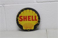 Vintage Shell Metal Sign 6H