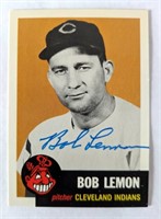 Bob Lemon HOF 76 Signed Auto 1953 Archives